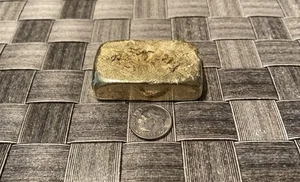 Nordic Gold Bar 4.4 oz Hand Poured Copper Alloy Casting Crafts Jewelry Making - Picture 1 of 4