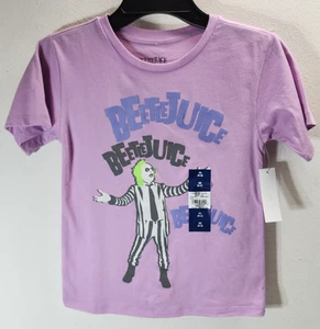 Beetlejuice Girls Graphic T-Shirt Size XS 4-5 Short Sleeve NEW - Picture 1 of 8