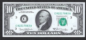 1969-B $10 FEDERAL RESERVE PHILADELPHIA ~ SCARCE SERIES ~ GEM CRISP UNCIRCULATED - Picture 1 of 2
