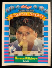 1991 Kellogg's Corn Flakes Sportflics Pack Harmon Killebrew Twins HOF EXNM