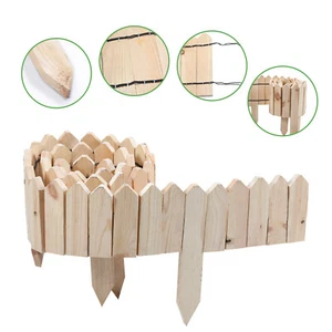 Rasenkante Mähkante Kiefernholz Zaun Holz Palisade Beet Anthrazit 200-800cm - Bild 1 von 17