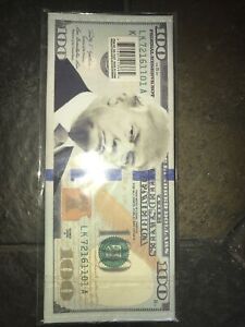 Donald Trump hundred dollar bill wallet folder