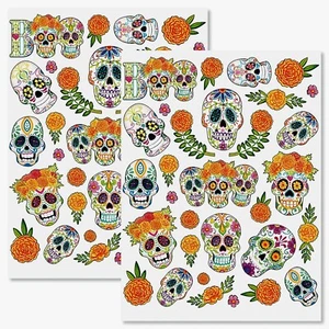Nicole Tamarin Day of The Dead 62 Acid Free Stickers on (2) 8.5x11 Sheets - Picture 1 of 3
