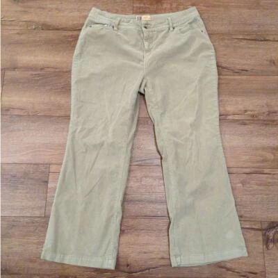 VTG Faded Glory Women Size 38x28 Stretch Wide Corduroy Pants Jeans White Y2K - Image 1 of 4