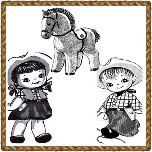 Cowgirl, Cowboy and Pony Patterns, Be Sure To Read The Descriptions - Picture 1 of 3