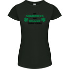 My Shamrocks Funny St Patricks Day Boobs Womens Petite Cut T-Shirt