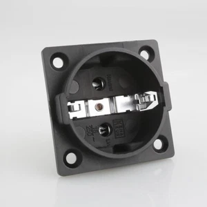 Rhodiniert Schukostecker Steckdose Europa EU Steckdose Wandplatte 250V 16A - Bild 1 von 5