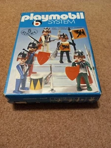 Playmobil 5 klicky set chevaliers de chrome 3260 v2 vintage boite ************ - Foto 1 di 4