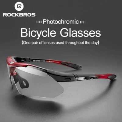 ROCKBROS Cycling Photochromic Sports Sunglasses Men's MTB Road Bike Glasses - Image 1 of 4