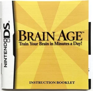 BRAIN AGE ~ INSTRUCTION BOOKLET ONLY ~ NINTENDO DS~ NO GAME ~ SHIPS FREE - Picture 1 of 1