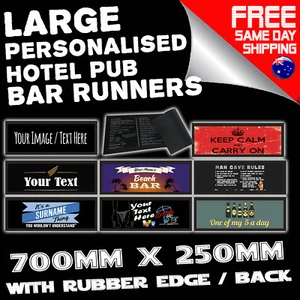 PROFESSIONAL PERSONALISED BAR RUNNERS - hotel cafe menu sign fun Christmas Gift - Picture 1 of 44
