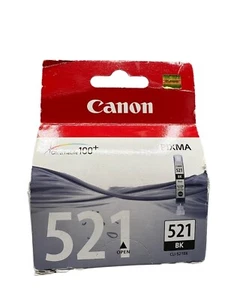 Canon CLI-521 CLI-521BK black genuine Ink Cartridge New With Rough Box - Picture 1 of 4