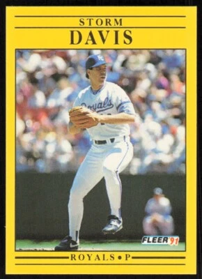 1991 Fleer #556 Storm Davis Kansas City Royals - Image 1 of 2