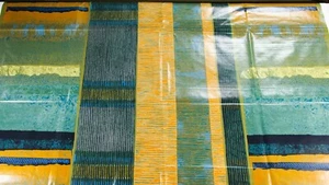 Di Lewis-Caribbean | 1980's Offset Stripe | Polished Plain Weave Cotton Fabric - Picture 1 of 5