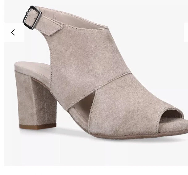 Carvela Comfort Taupe Suede Courts Peep Toe Block Heel Court Shoes UK6 RRP £129 - Image 1 of 4