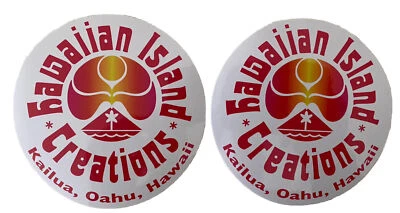 HAWAIIAN ISLANDS CREATIONS HAWAIIAN ISLAND CREATIONS STICKERS “ BOGO”QUIKSILVER LOST VANS HIC 80’s STICKER