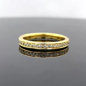 18k Yellow Gold 0.15Ctw Natural Diamond Band Ring $2300 Retail - Picture 1 of 15