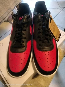 NIKE MEN COURT VISION LOW fj0685-010 UNIVERSITY RED SHOES SZ 14 $120 - Picture 1 of 10