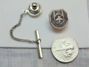 Vtg PIA Silver Tie Tack Pakistan International Airlines Pilot Crew Pin Aviation - Picture 1 of 2