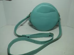NEW Portland Leather Round Teal Crossbody Purse No Tags - Picture 1 of 8