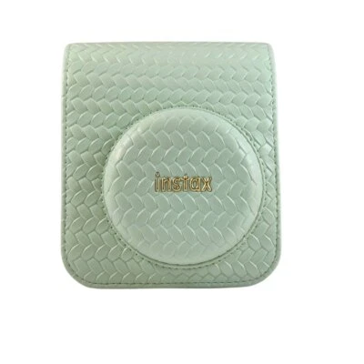 FUJIFILM Kameratasche mintgrün geflochten + Tragegurt für Instax Mini 11 12 - Bild 1 von 4