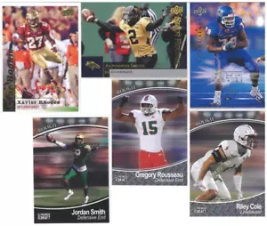 NFL ROOKIE CARD lotto 6 pezzi quasi come nuove UPPER DECK e carte collezionabili sportive SAGE - Foto 1 di 2