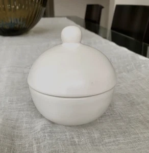 Jars France Tourron Sugar Bowl with Lid - Matte White - Picture 1 of 6