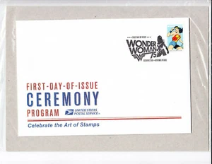 USPS First Day Ceremony Program #5151 Wonder Woman 2016 Sealed as Issued - Picture 1 of 2