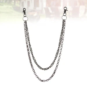 Waist Chain Aluminum Chains for Jeans Pants Men Man Punk Trousers - Picture 1 of 11