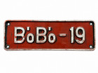 Deutschen Bundesbahn (DB) Elektrolokomotive Lokschild BoBo-19 Schild Bj. 1950