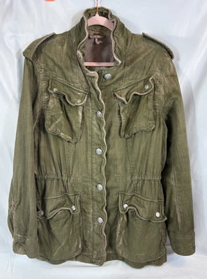 Chaqueta Doble Tela FREE PEOPLE Verde Oliva Rosa CARGO UTILITARIO Talla S Ejército Foto 1 de 4
