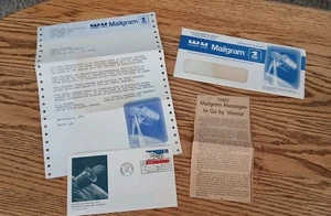 1974 First Mailgram, and First Day Cover - Picture 1 of 5