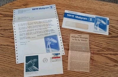 1974 First Mailgram, and First Day Cover - Image 1 of 4