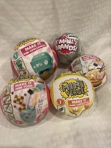 Miniverse Make It Mini Marken!  Menge 5 Überraschungs Blindbälle versiegelt! Neues Spielzeug - Bild 1 von 22