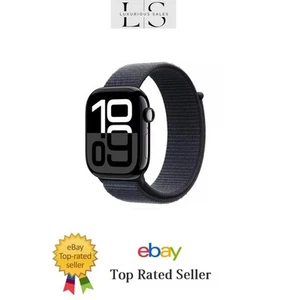 Watch Series 10 (GPS), 46mm Jet Black Aluminium Case with Ink Sport Loop - Zdjęcie 1 z 4