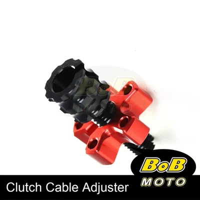 Ajustador de cable de embrague rojo para motocicleta Suzuki V-Strom 650 DL650A 04-12 11 10 Foto 1 de 2