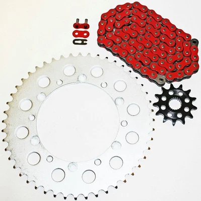 Kawasaki KX250F 250 F 2011 2012 2013 2014 cadena y piñón rojo 13/51 114 L Foto 1 de 4