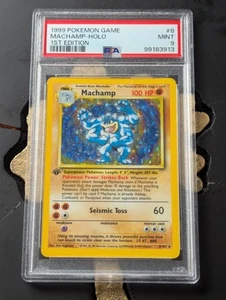 1999 Pokemon Base Set Machamp 1st Edition Holo PSA 9 🔥 - Picture 1 of 2