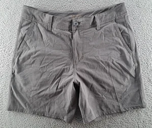 HUK Fishing Shorts Mens 34 Gray Performance Zip 7" Inseam Stretch Outdoor Hiking - Picture 1 of 10