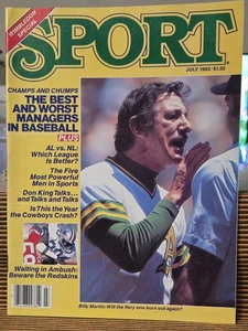 Revista SPORT Julio 1982 Billy Martin Oakland Atletismo A's Cover - Imagen 1 de 1