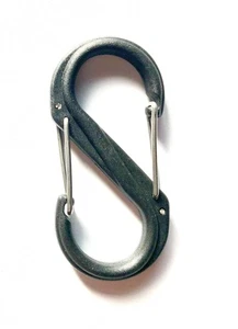 Divemarine Moschettone doppia luce in nylon nero rinforzato con fibra di vetro, - Imagen 1 de 2
