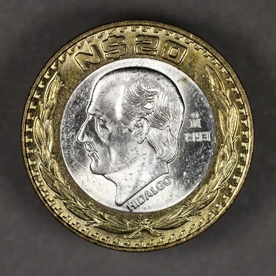 1993 Mexico Silver Bimetallic 20 Pesos Uncirculated - Image 1 of 2