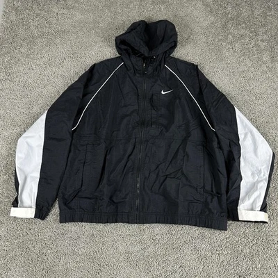 Chaqueta cortavientos vintage Nike para mujer mediana con capucha cremallera completa Swoosh años 90 Foto 1 de 4