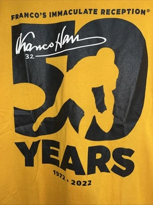 匹兹堡钢人队 Franco Harris 无瑕接待衬衫 尺寸 L NFL 足球 — 第 1/4 张图片