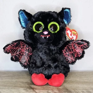 Ty Beanie Boos OPHELIA Halloween Black Bat Plush Toy TYSILK Stuffed Animal  NWT - Picture 1 of 13