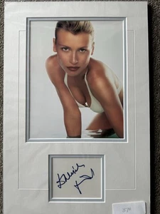 Daniela Pestova Sexy Czech Model Signed Autographed Matted Photo Display 18x12” - Picture 1 of 7
