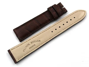 Service Band Franck Muller Skin Alligator Brown Opaco19/16mm Handmade - Picture 1 of 5