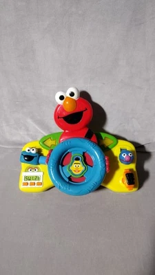 Sesame Street Elmo Giggle N Go Driver Toy 2006 Mattel Volante Sons Antigo - Imagem 1 de 3