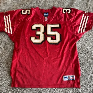Vintage 2001 Authentic Adidas Jason Moore NFL San Francisco 49ers Trikot 50 RAR - Bild 1 von 9