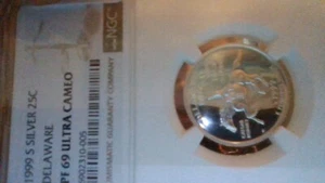 1999-S SILVER PF 69 ULTRA CAMEO NGC DELAWARE QUARTER (GREAT EYE APPEAL) - Picture 1 of 1